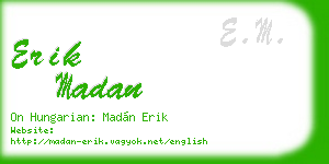 erik madan business card